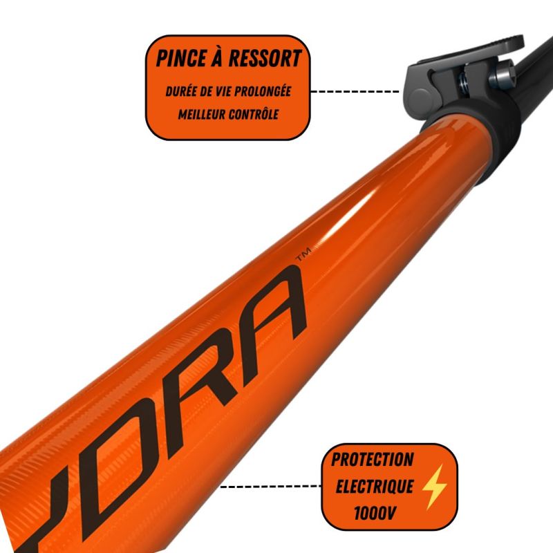 Perche télescopique en fibre de carbone Hydra CF 24/5.2