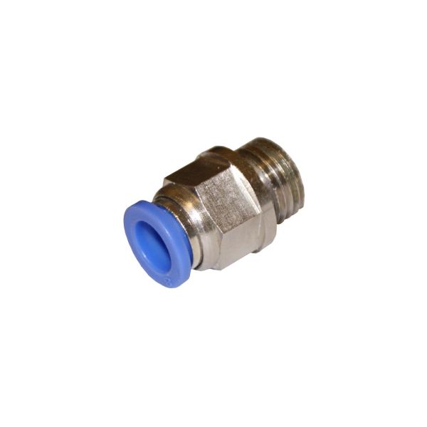 image Adaptateur mâle 8 mm Push Fit – 1/4 BSP en laiton nickelé