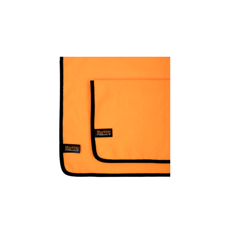 Serviette éponge microfibre Maykker orange 40 × 40 cm lot de 10