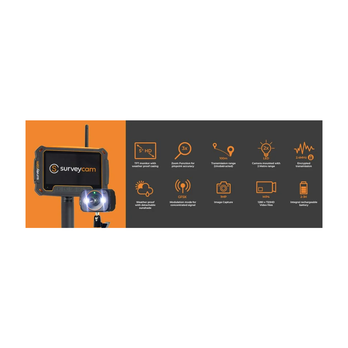 SkyVac® caméra d'inspection Surveycam